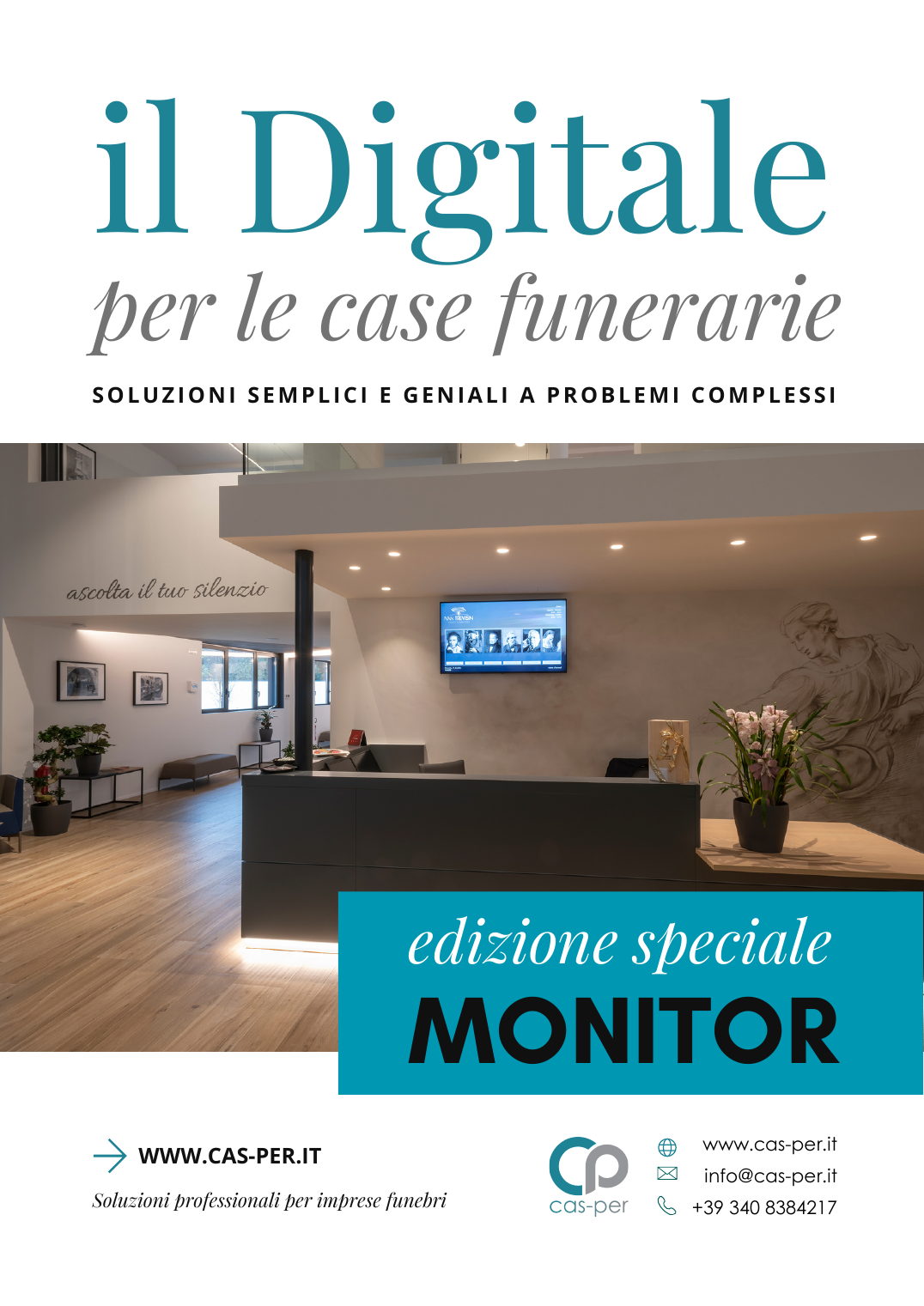 Pagina 1 della brochure Il digitale per le case funerarie