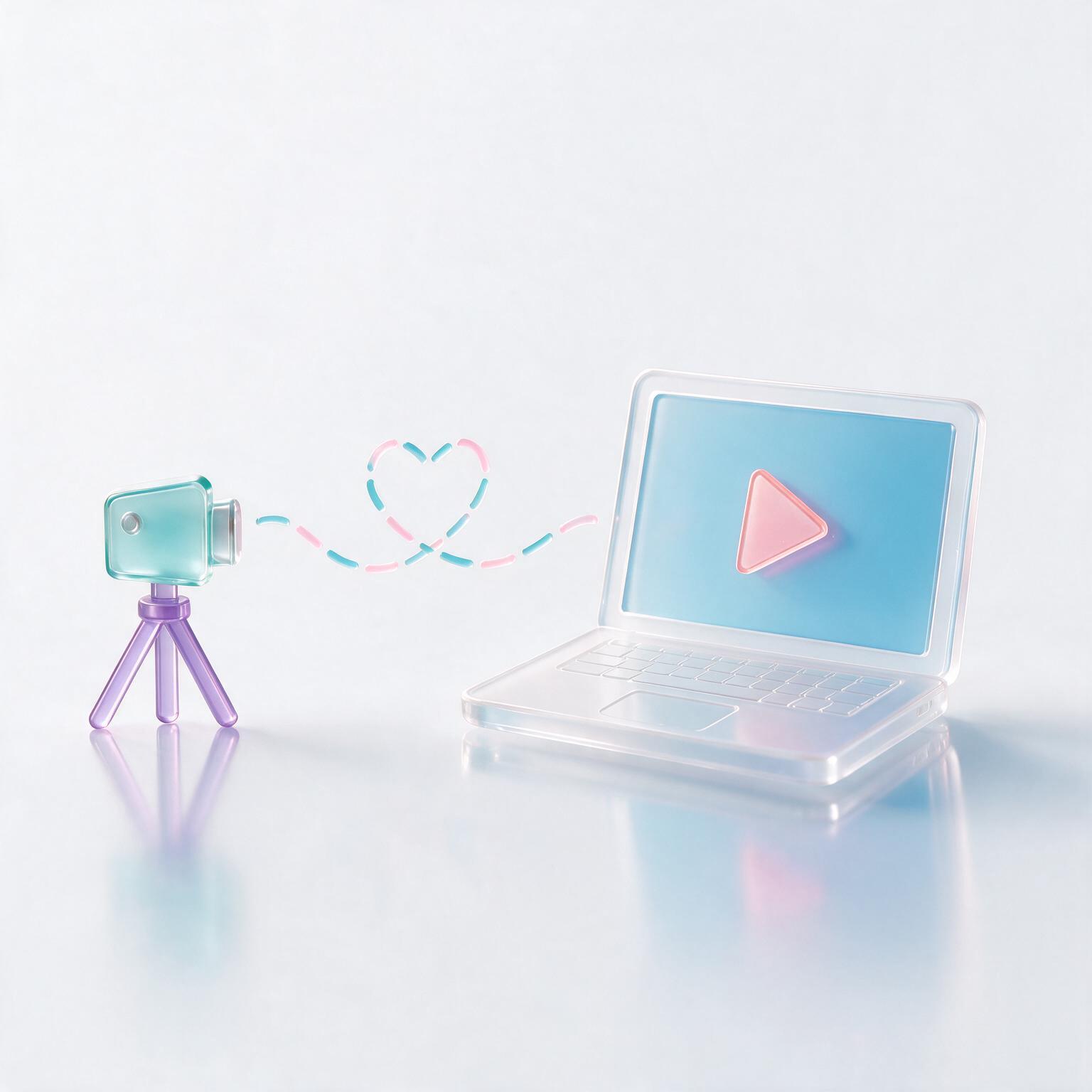 Una videocamera collegata a un computer per trasmettere una cerimonia in streaming