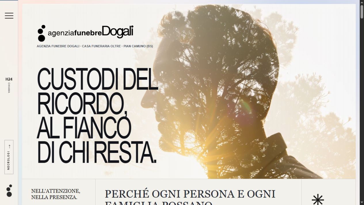 Anteprima sito Agenzia Funebre Dogali
